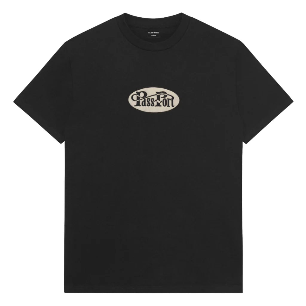 Pass~Port Whip Embroidery Tee - Black