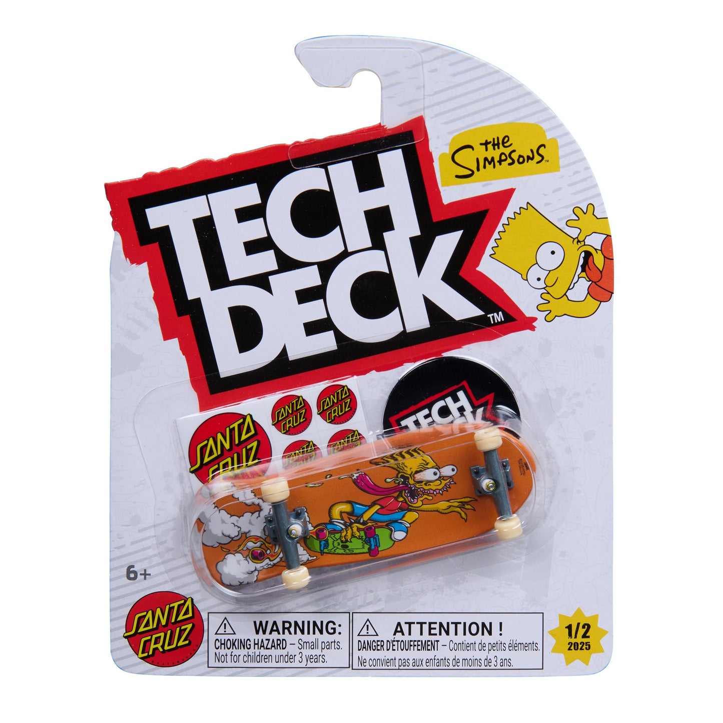 Tech Deck Shaped Santa Cruz The Simpsons Bart