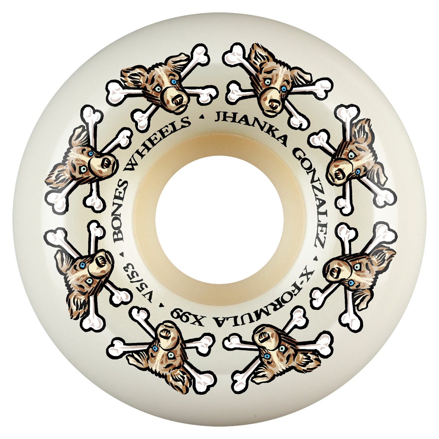 Bones X-Formula Jhanka Gonzalez Vato Dog V5 Sidecut 99a Wheels - 53mm