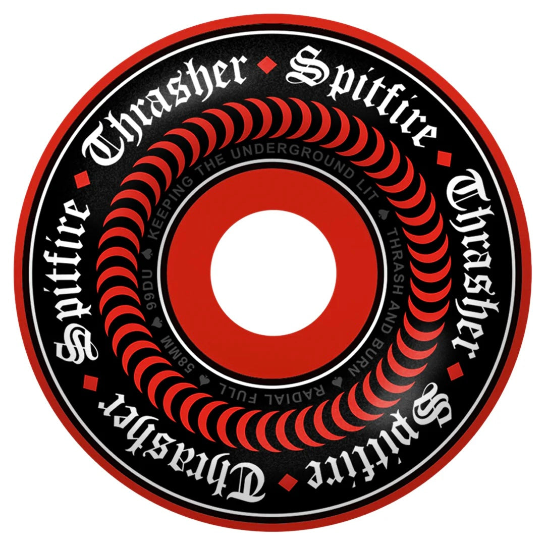 Spitfire Thrasher Oath F4 99A Radial Full Red Wheels - 58mm