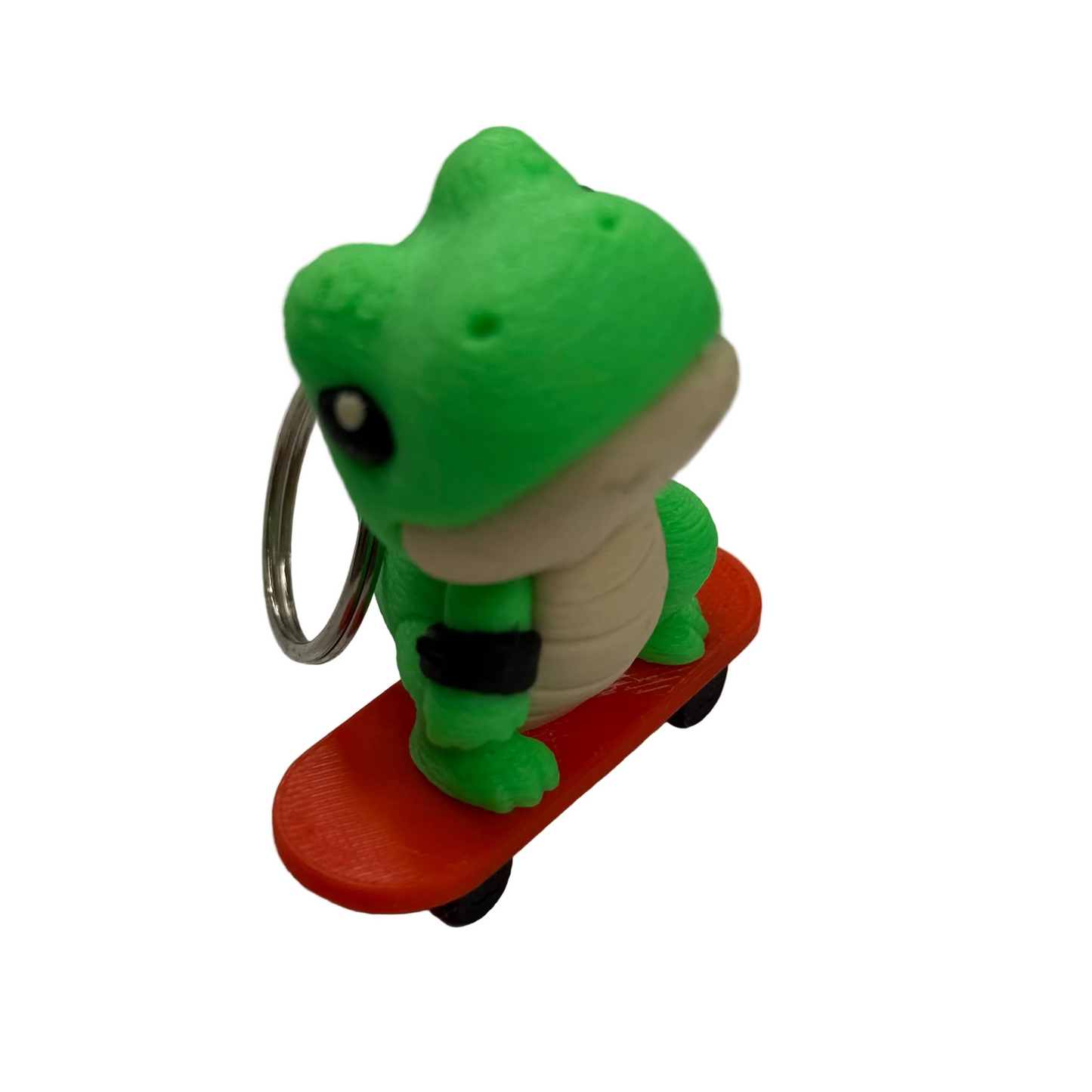 Dinosaur Skateboard Keychain