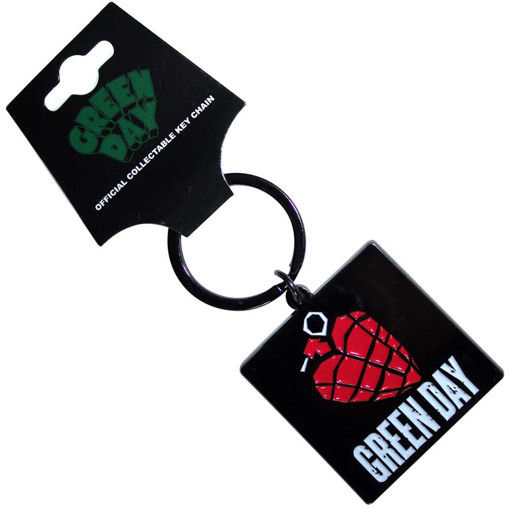 Green Day Grenade Logo Keychain