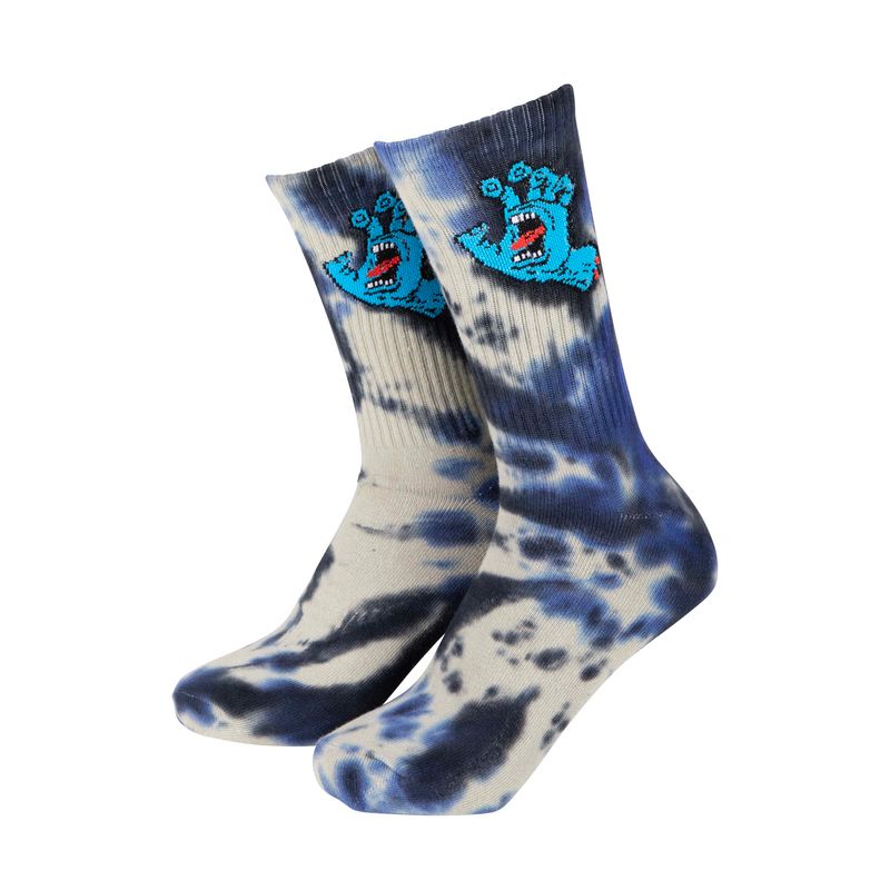 Santa Cruz Screaming Hand Tie Dye Socks - Black