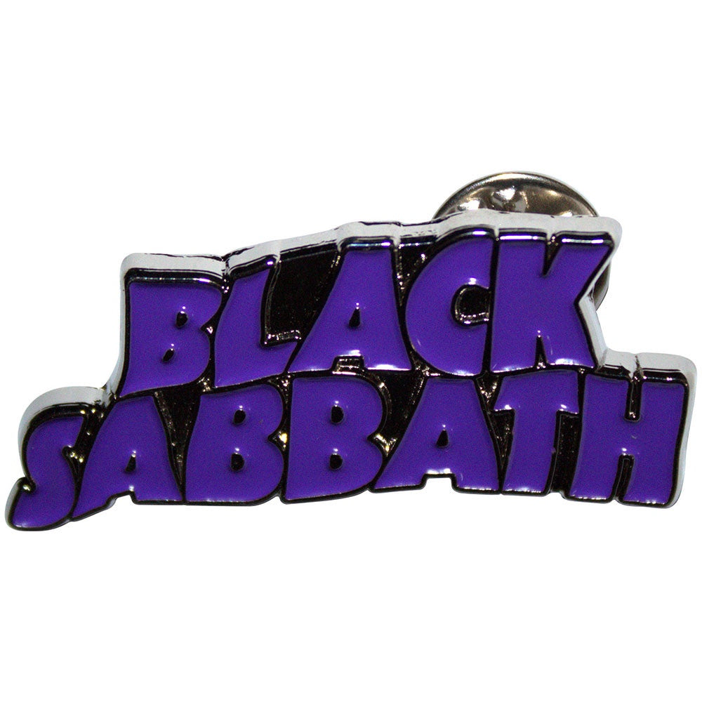 Black Sabbath Purple Wavy Logo Pin