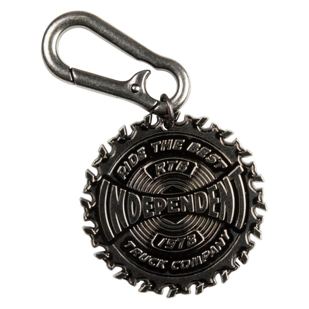 Independent Buzzsaw Keychain Silver