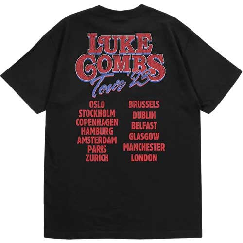 Luke Combs Tour '23 Smashing Beer T-Shirt - Black