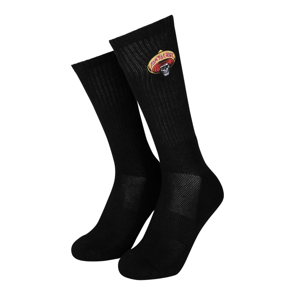 Santa Cruz Guzman Skull Socks - Black
