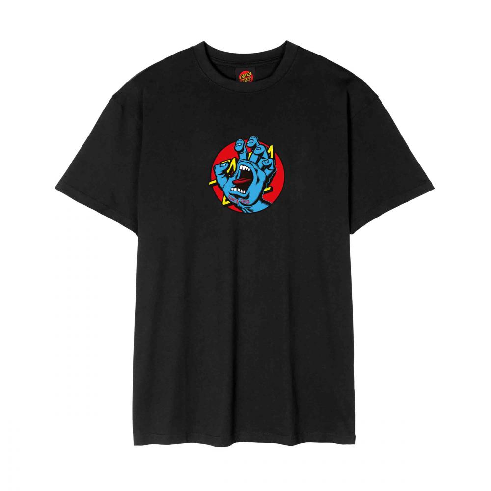 Santa Cruz Hand Dot Front Tee - Black