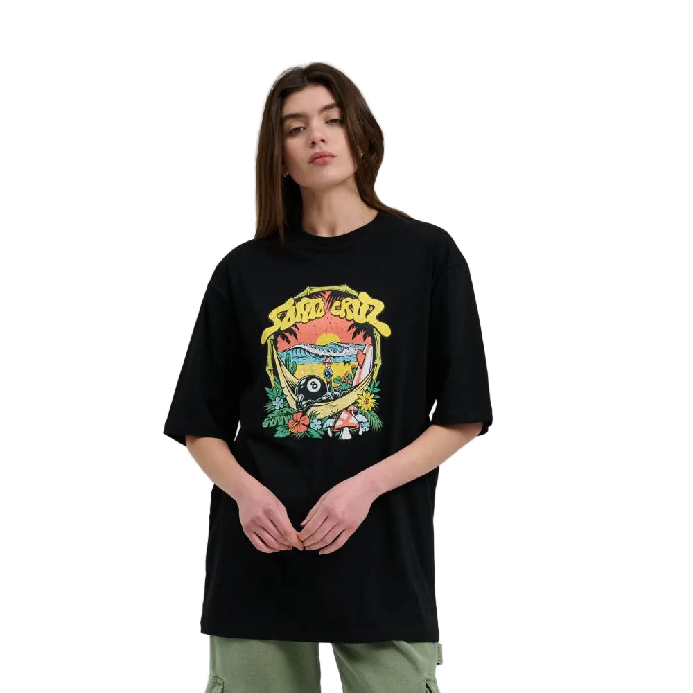 Santa Cruz Womens Winkowski 8Baller Trip Front T-Shirt - Black