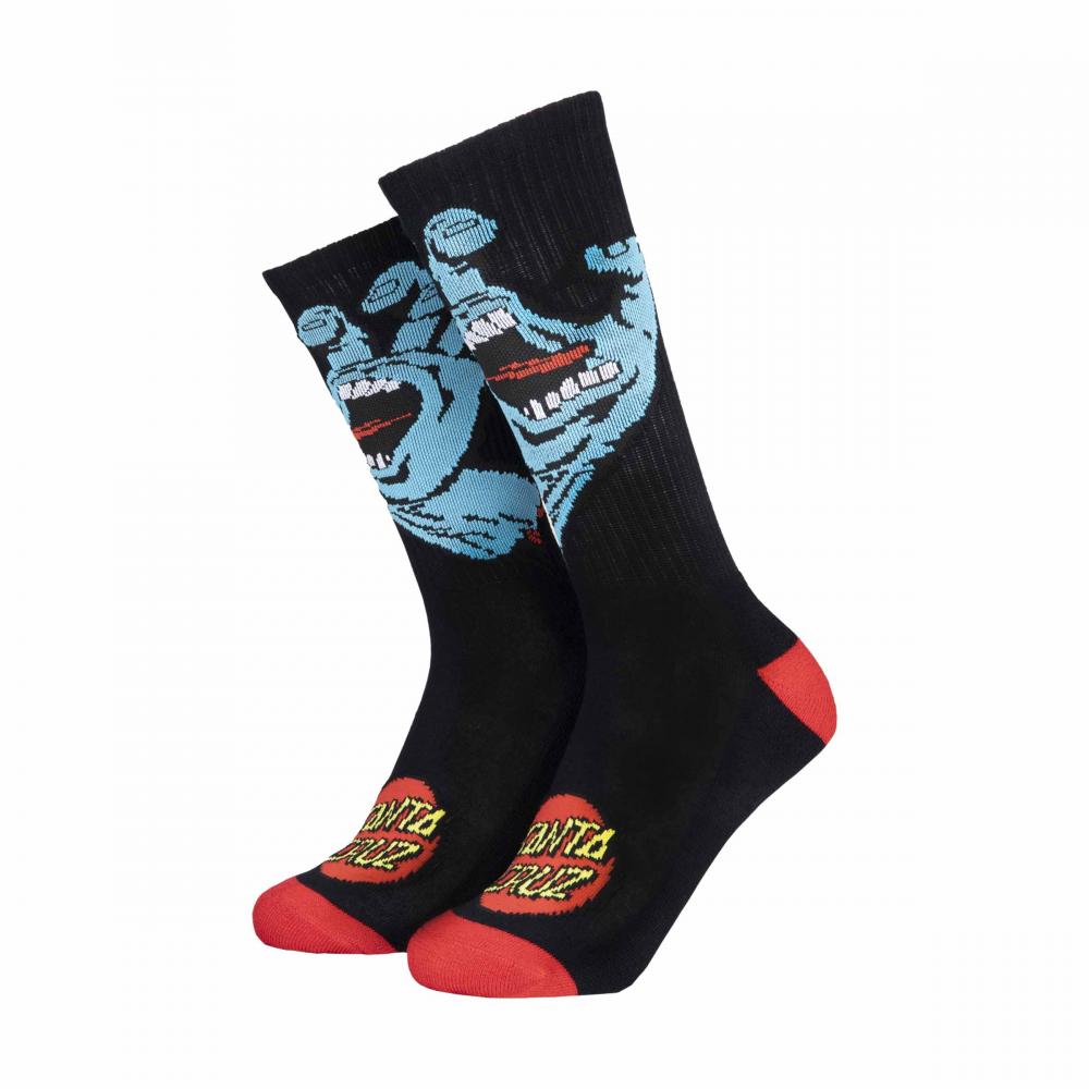 Santa Cruz Youth Screaming Hand Socks - Black