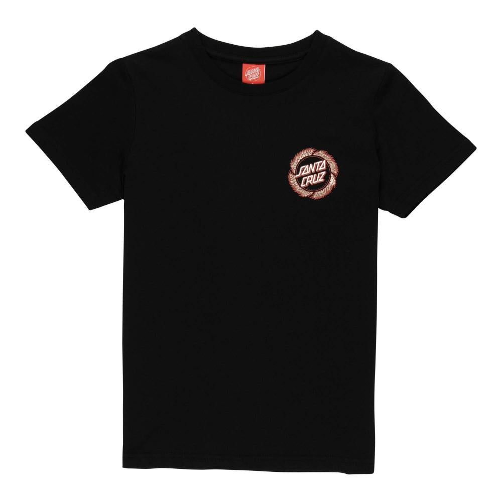 Santa Cruz Flame Ringed Dot Youth T-Shirt - Black