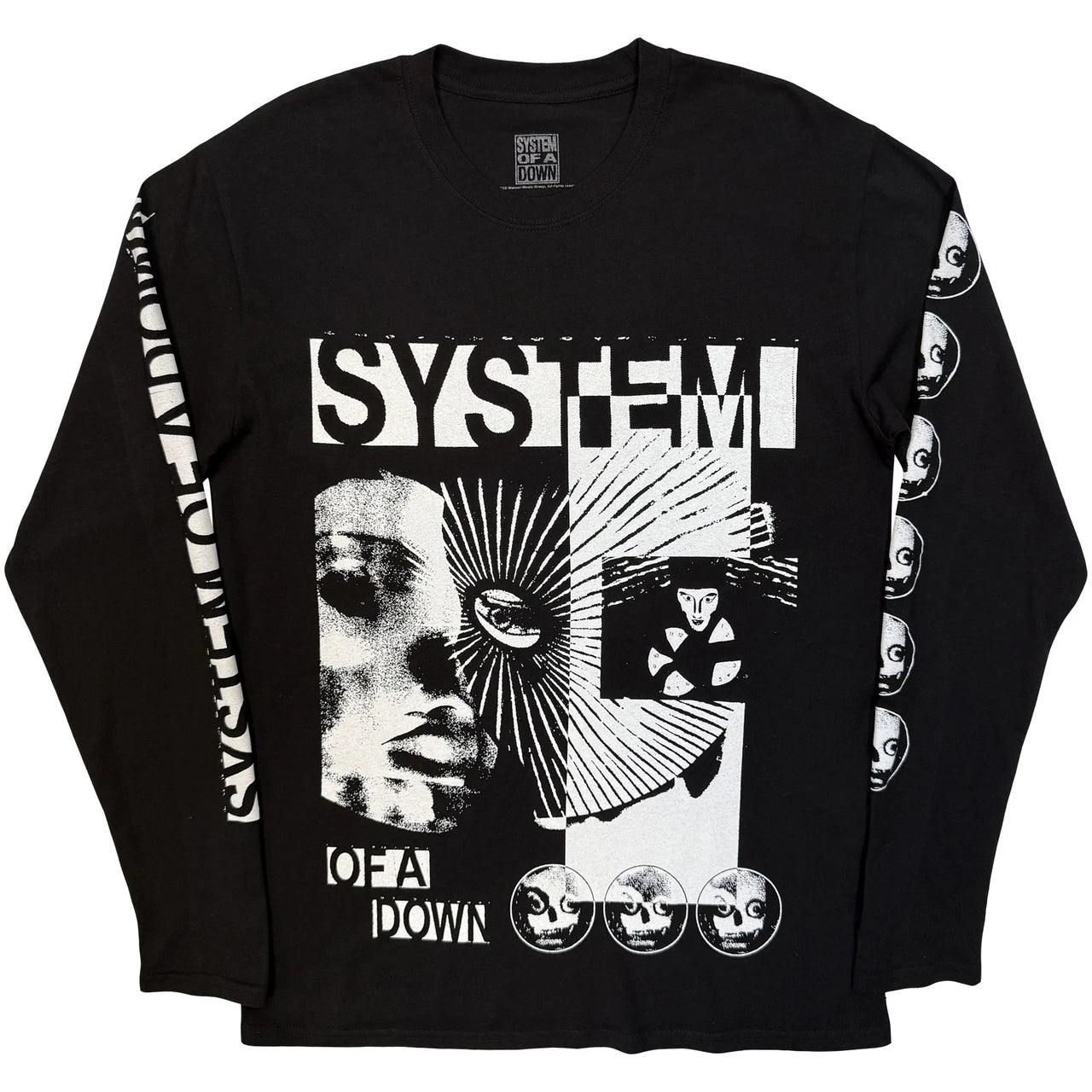 System Of A Down Hypno Hi-Contrast LS T-Shirt - Black
