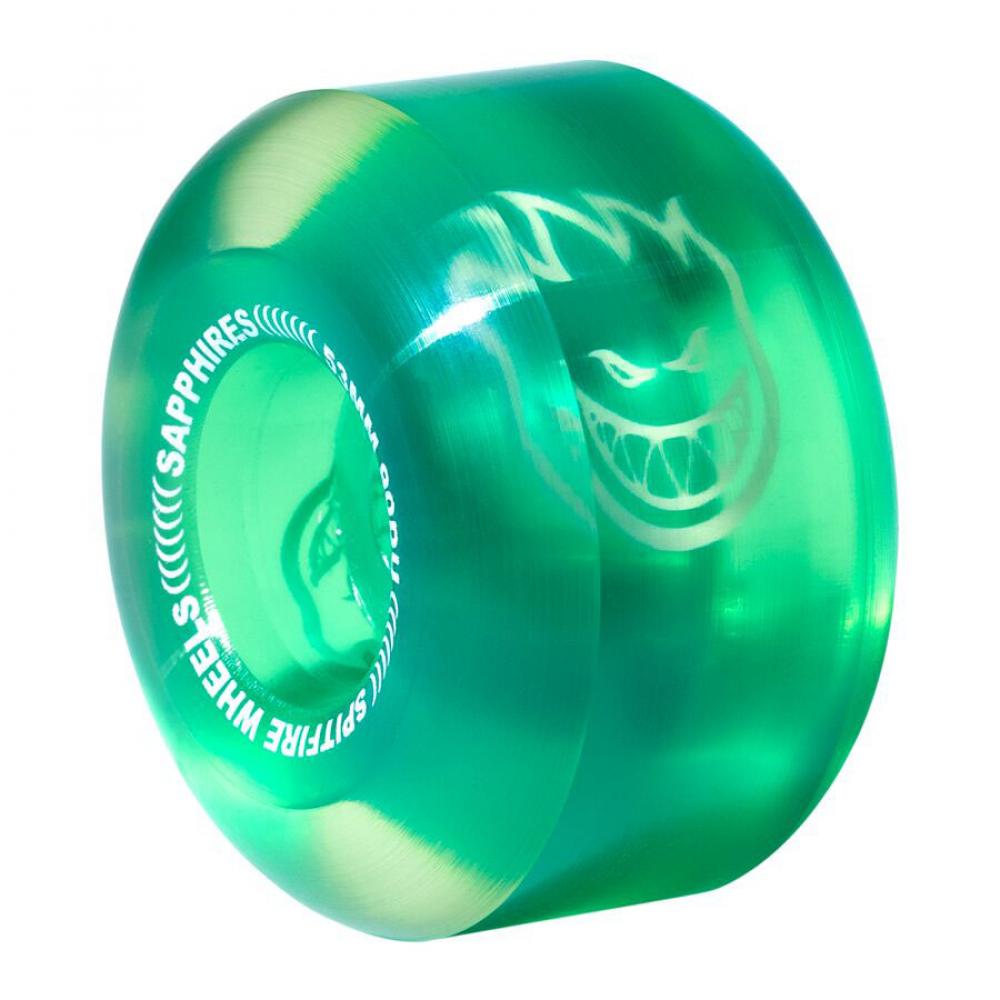 Spitfire Sapphire 90du Green Wheels - 53mm