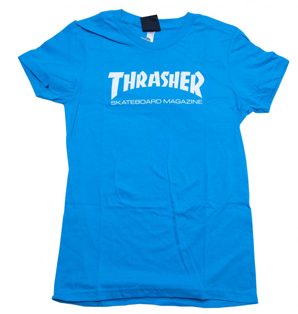 Thrasher Girls Skate Mag Logo T Shirt - Blue