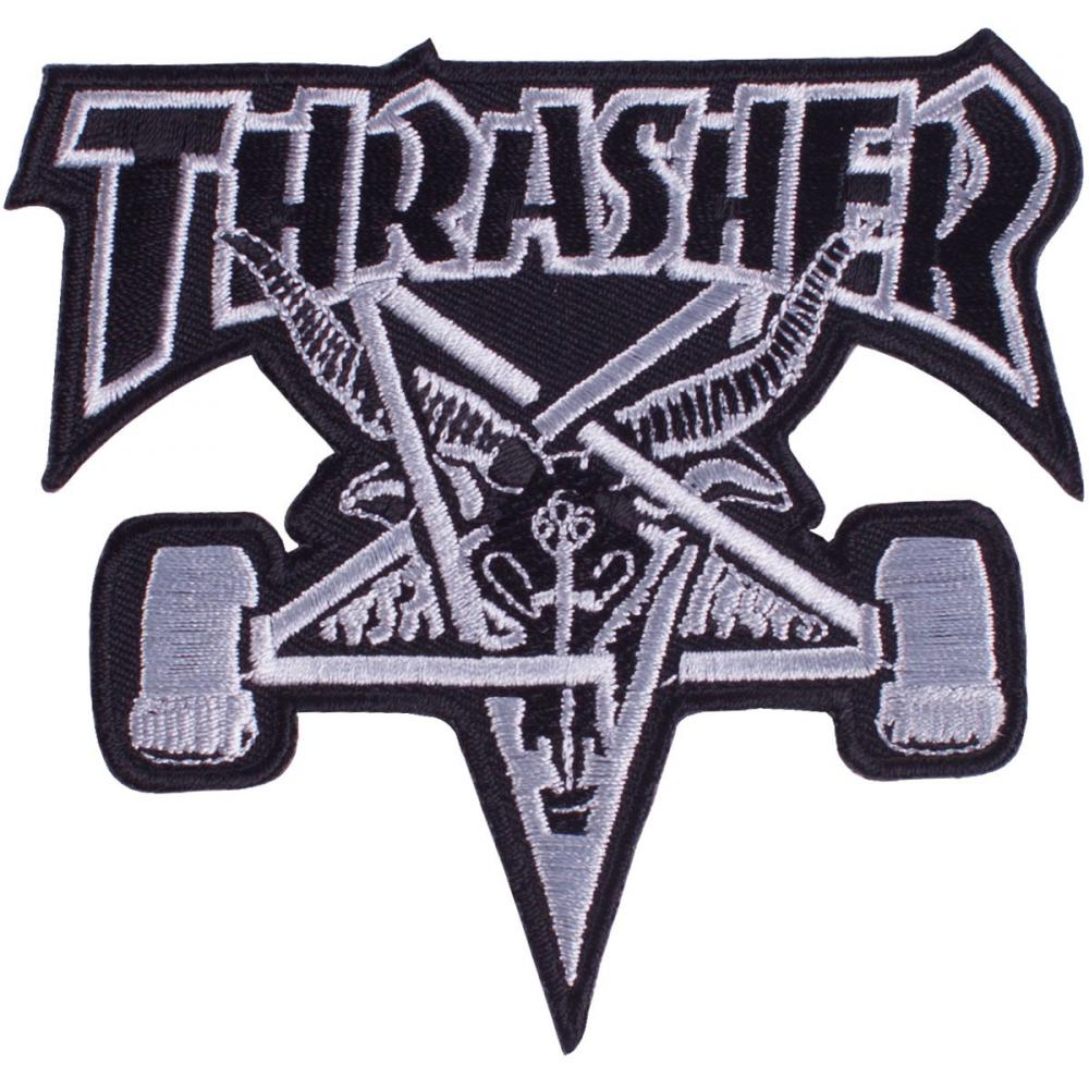 Thrasher Patch Skategoat - Black Silver