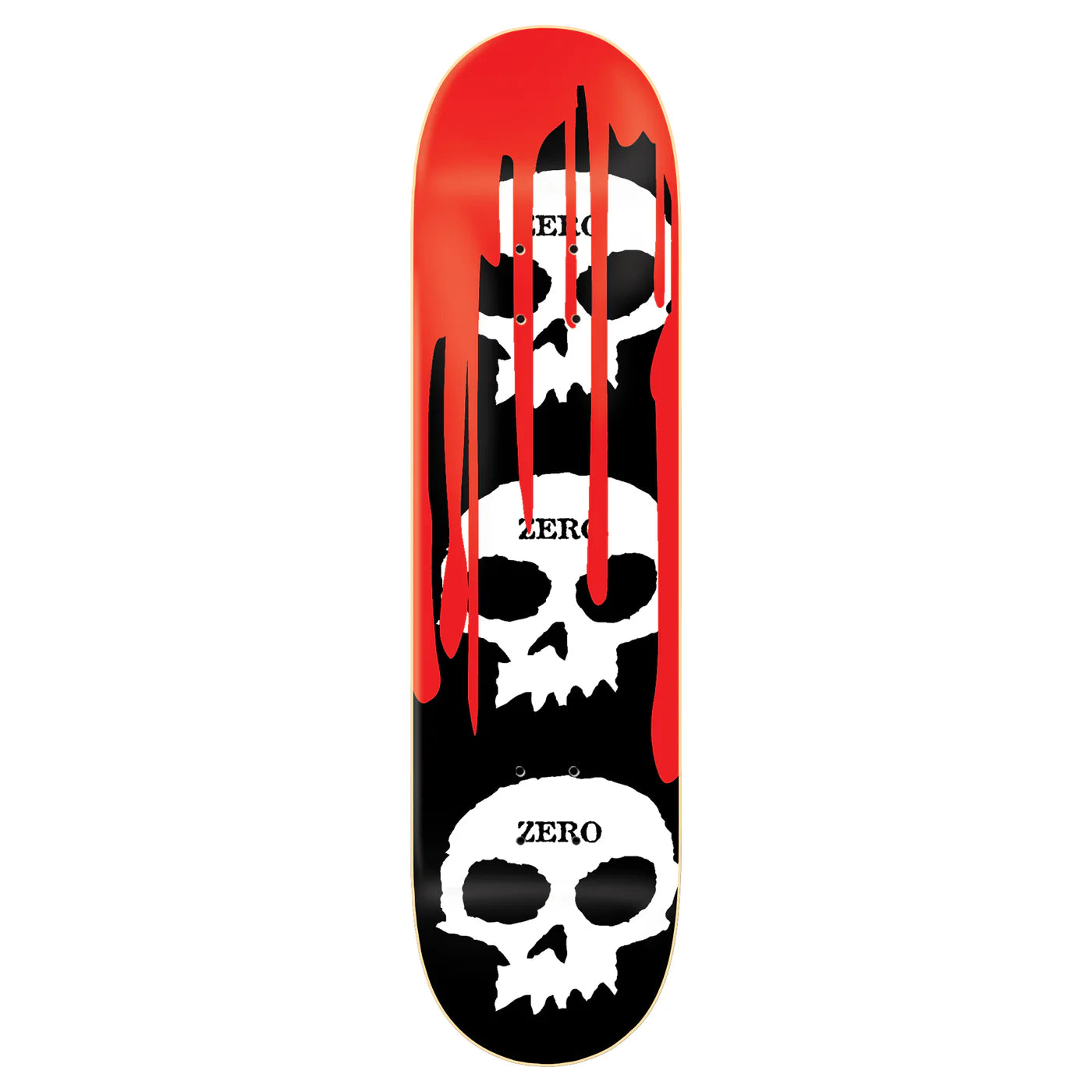 Zero 3 Skull Blood Black White Red Deck - 7.75"