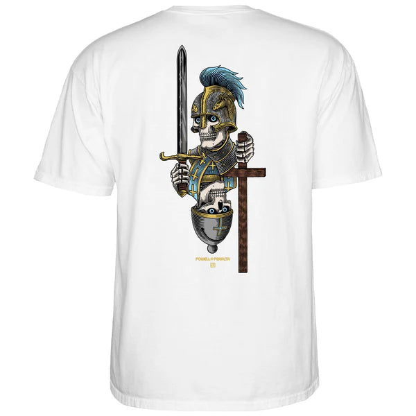 Powell Peralta Dan Corrigan Chess Skulls Tee - White