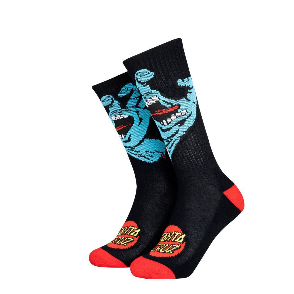Santa Cruz Youth Screaming Hand Socks - Black