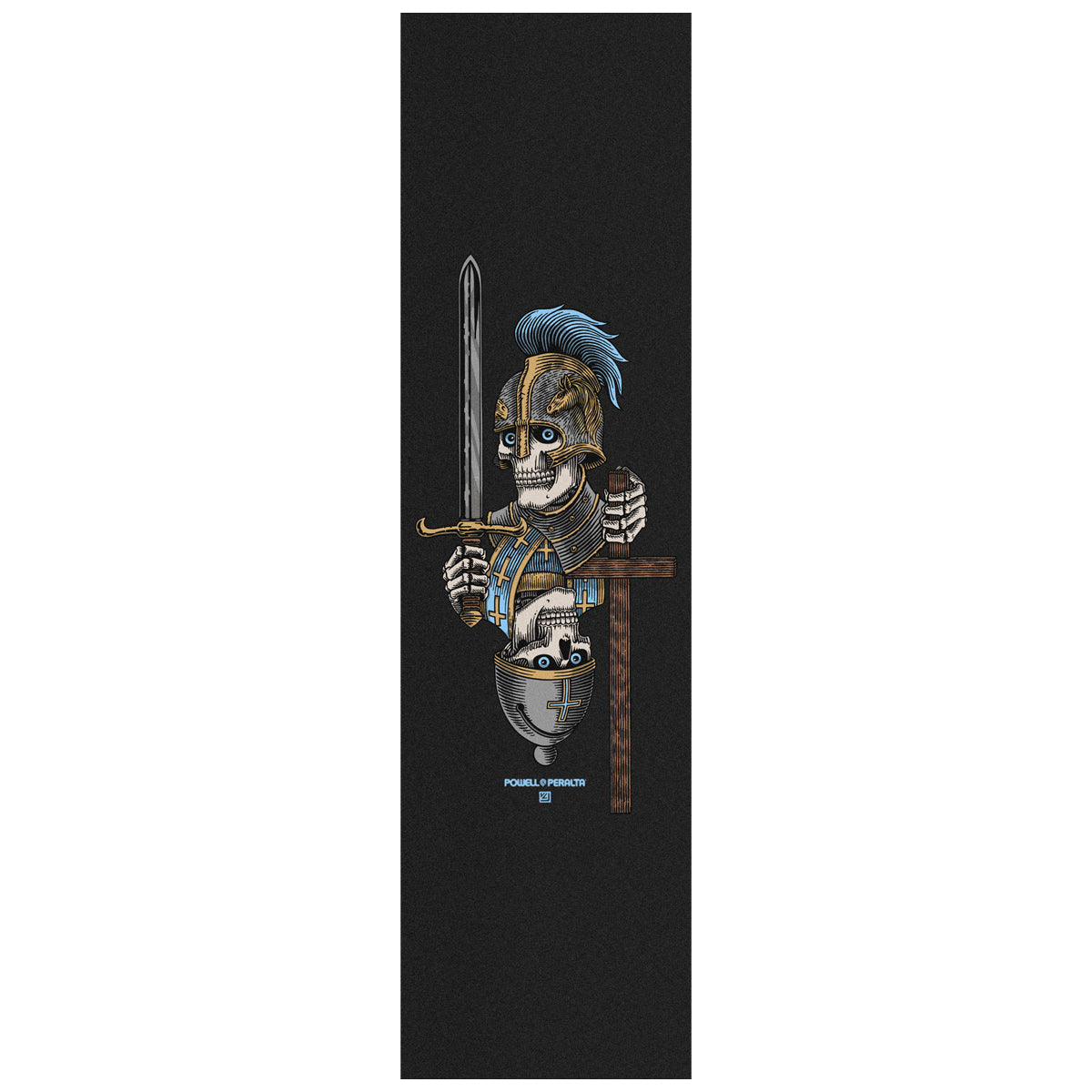 Powell Peralta Dan Corrigan Chess Skull Griptape Black - 9"