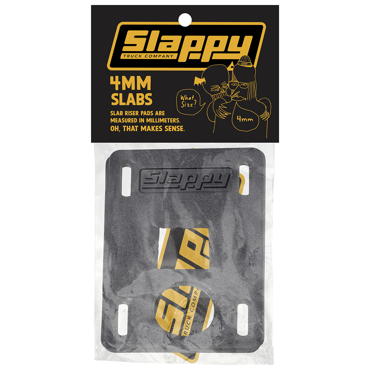 Slappy Slabs Low Risers Black - 4mm