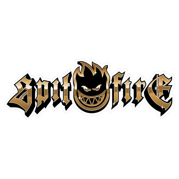 Spitfire Gold Chrome Bighead medium sticker