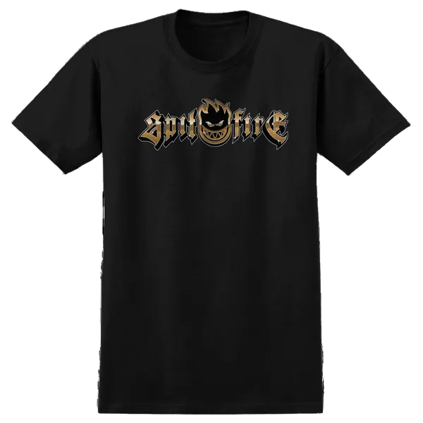 Spitfire Gold Chrome Bighead black T-shirt