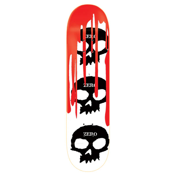 Zero 3 Skull Blood White Black Red Deck - 8.125"