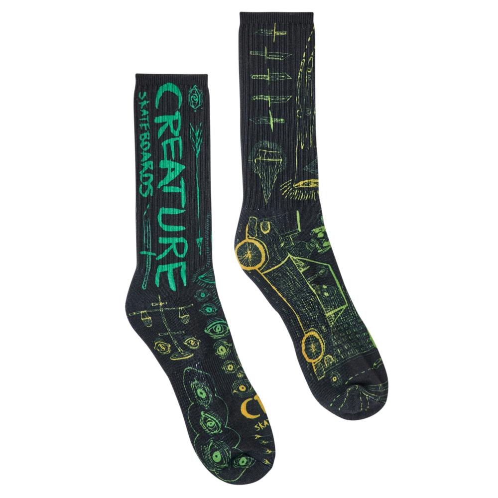 Creature Magic Hands Socks - Green Black