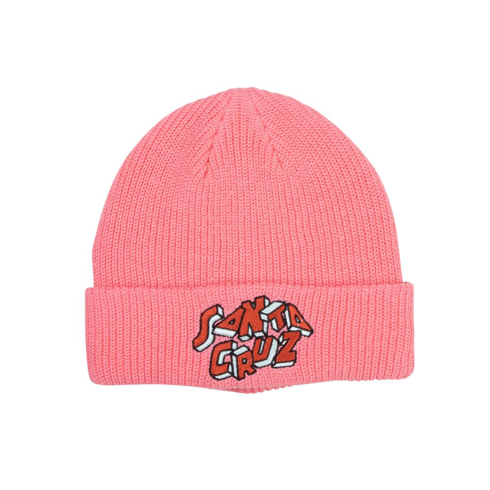 Santa Cruz Scattered Strip Beanie - Candy Pink