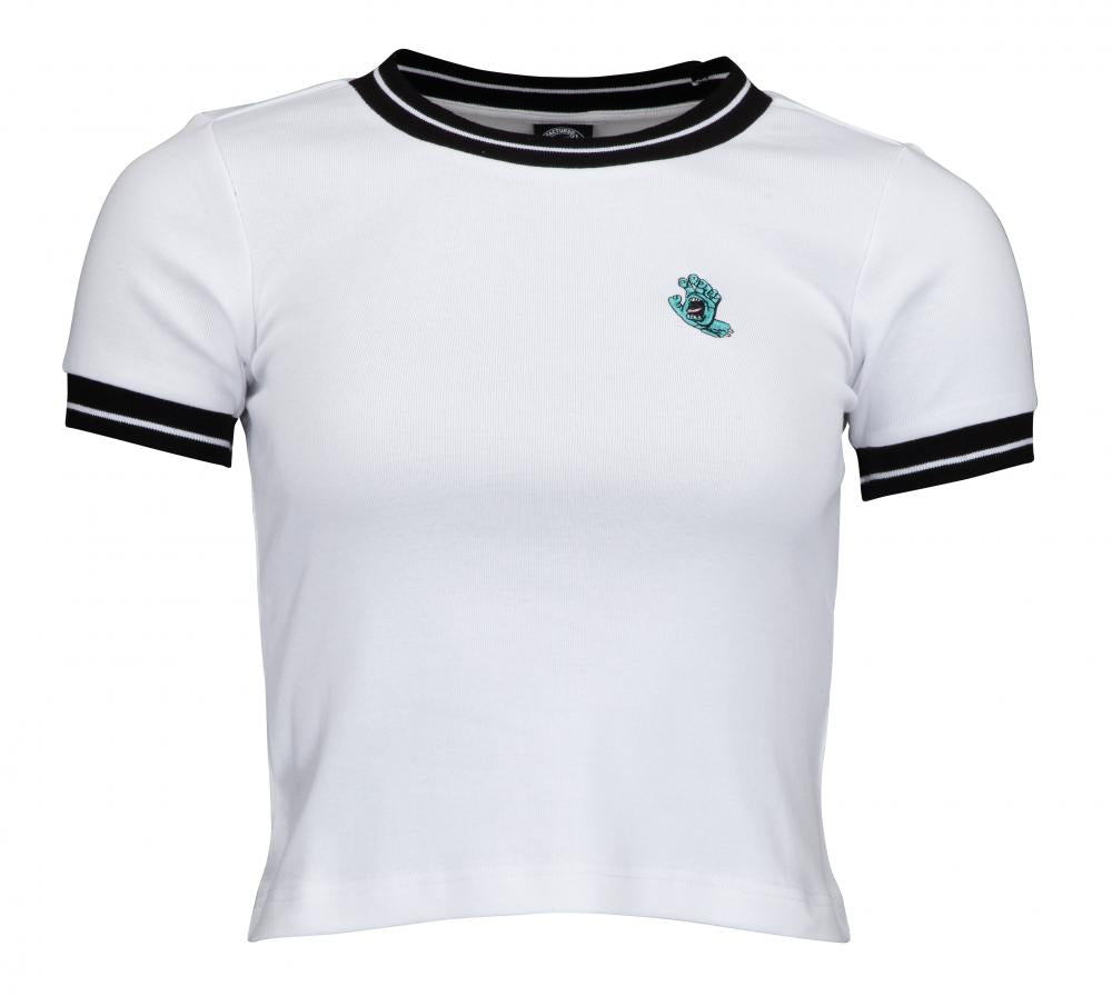Santa Cruz Womens Mini Hand Ringer T Shirt - White