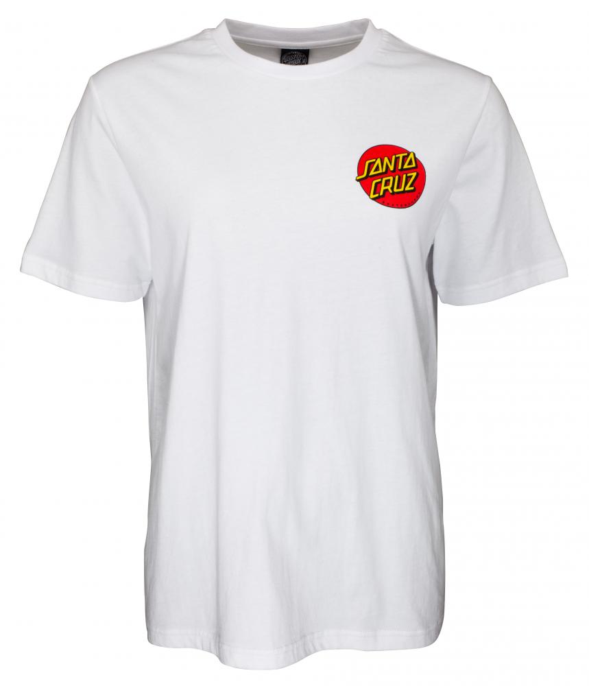 Santa Cruz Women's Classic Dot Chest T Shirt - White