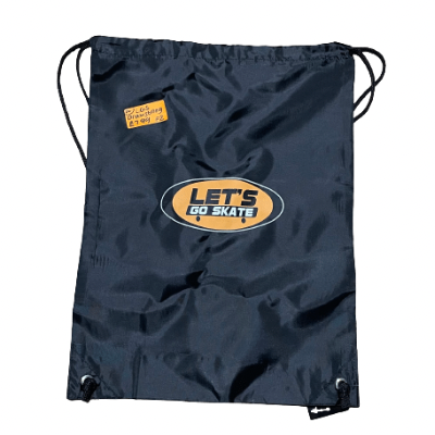 Let’s Go Skate Drawstring Bag - Black