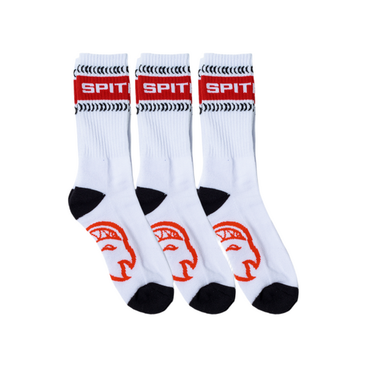 Spitfire Classic '87 Bighead Socks 3-Pack - White Red