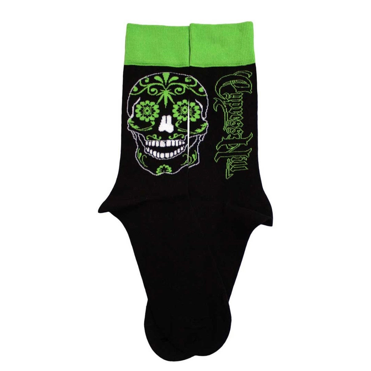 Cypress Hill Skull Socks - Black/Green