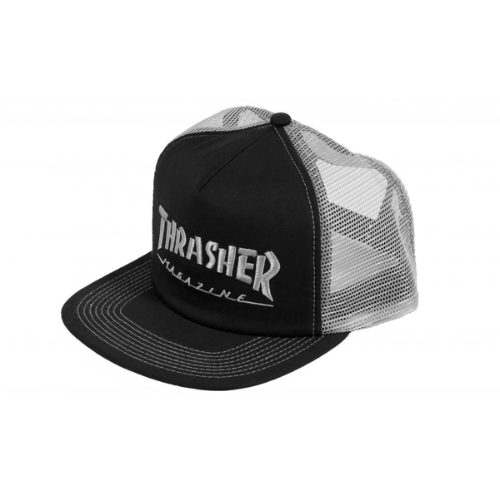 Thrasher Mesh Cap Logo Embroidered - Black/Grey