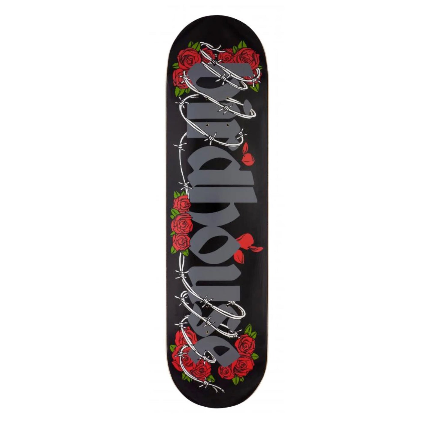 Birdhouse Logo Rose Logo Deck Black - 8.25"