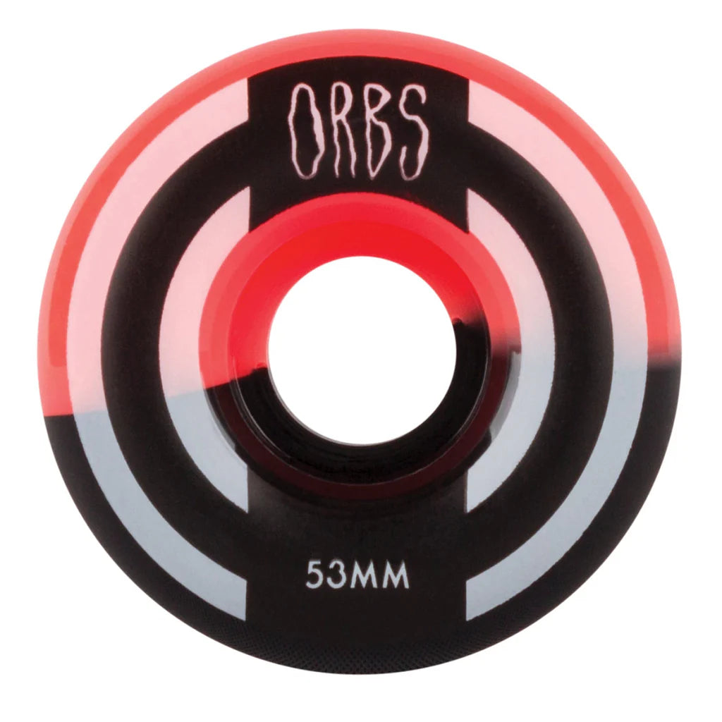 Orbs Apparitions Split Round Coral Black 99A Wheels - 53mm