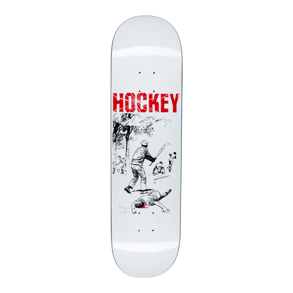 Hockey Baseball White Deck - 8"
