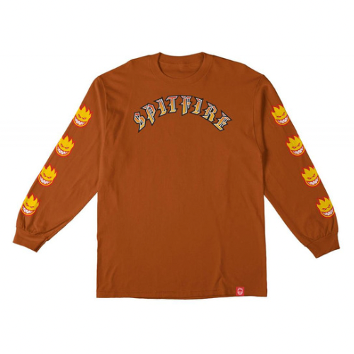Spitfire Old Bighead Fill L/S Gold/Red T-Shirt