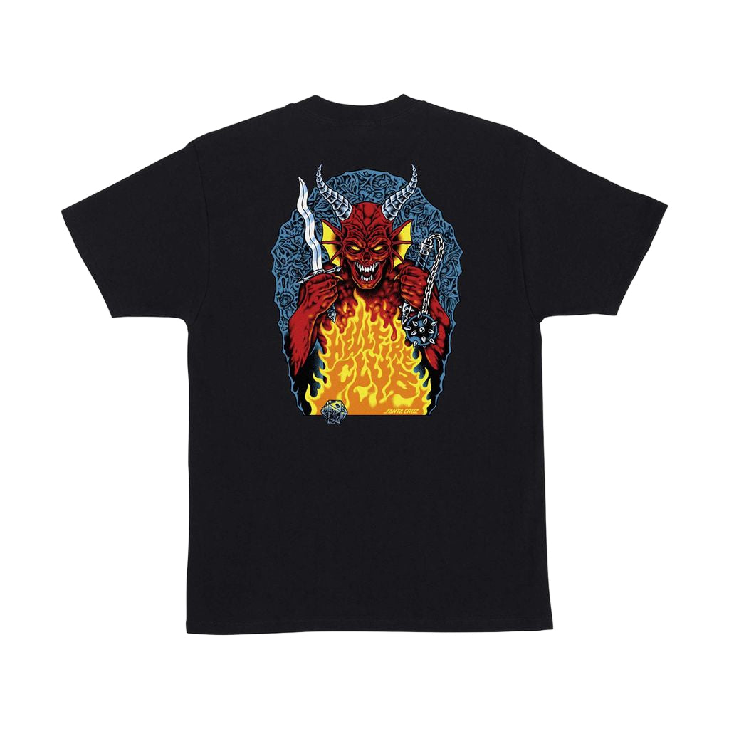Santa Cruz Stranger Things Hell Fire Tee - Black