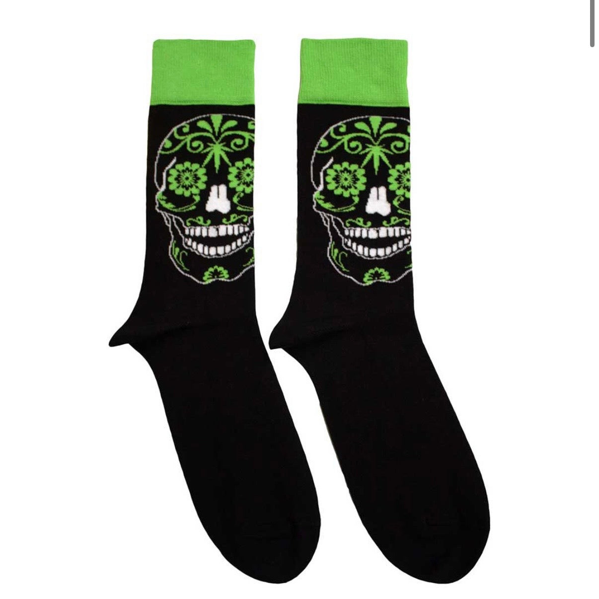 Cypress Hill Skull Socks - Black/Green