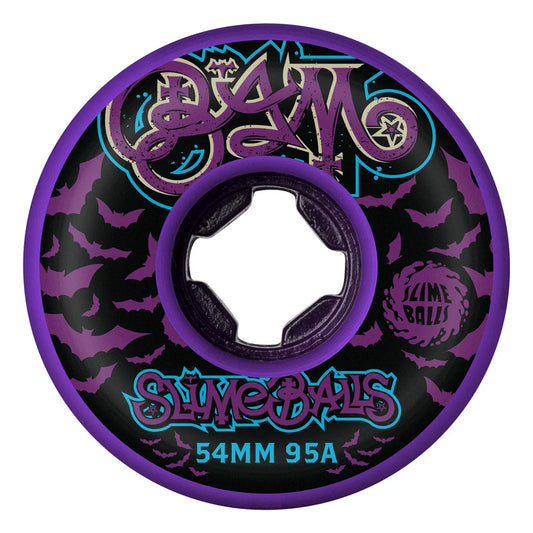 SlimeBalls Bam Margera Guest Hardline 95a Purple Wheels - 54mm