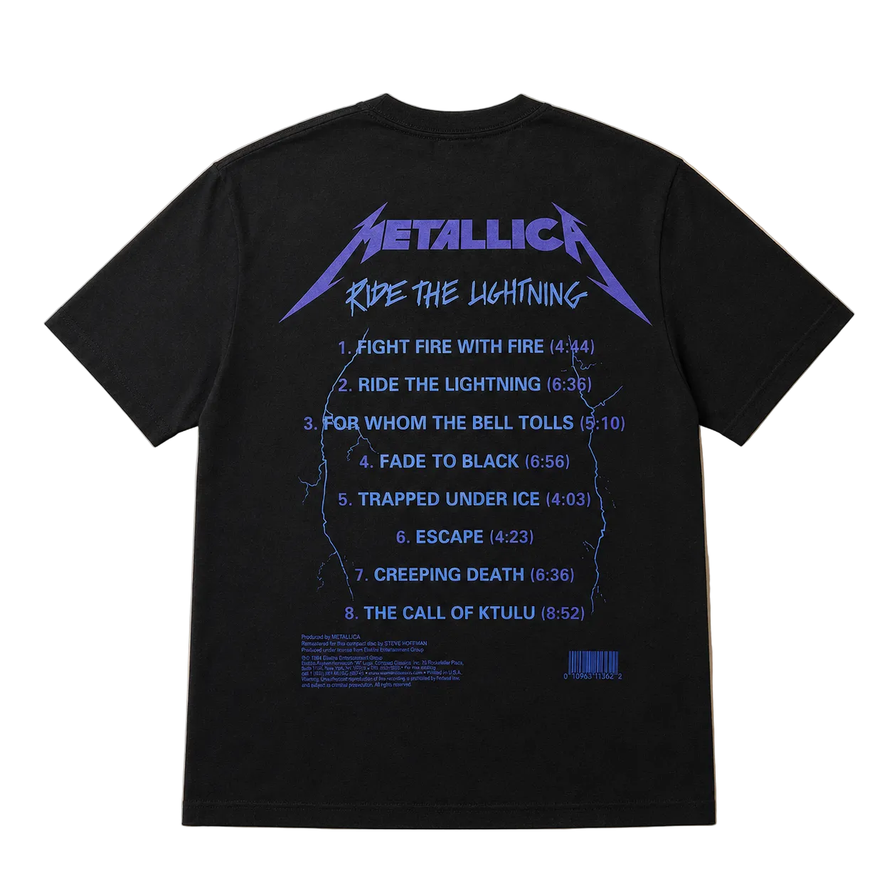 Metallica Ride The Lightning Tracks T-Shirt - Black