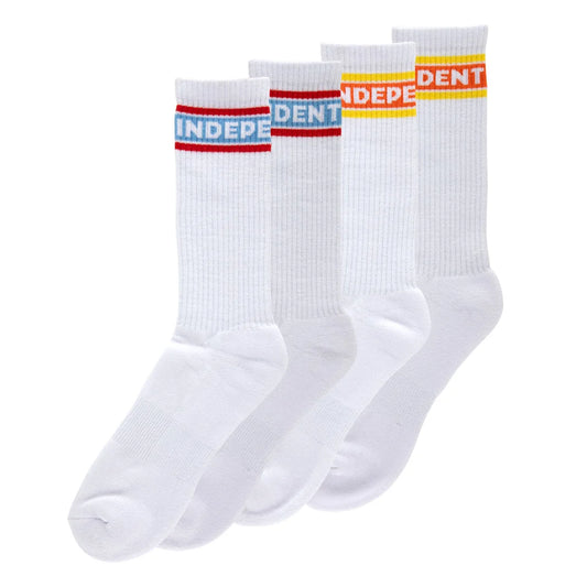 Independent Bar Logo Socks - White