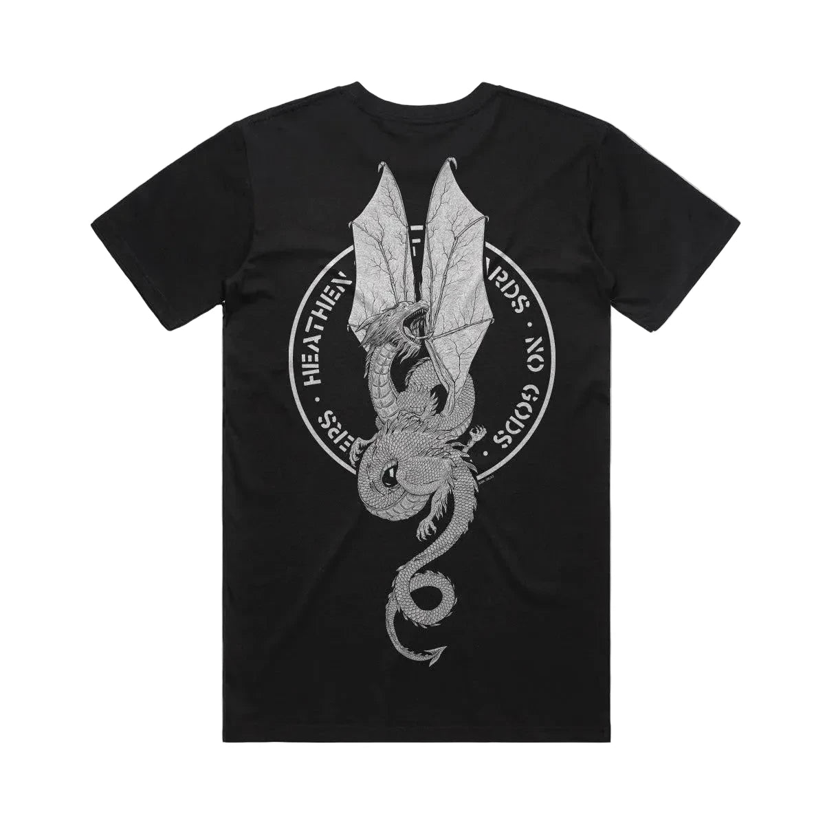 Heathen Devine Dragon T Shirt - Black