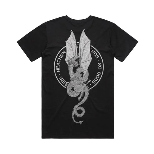 Heathen Devine Dragon T Shirt - Black