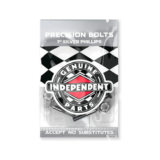 Indy Black Silver Phillips Bolts - 1"
