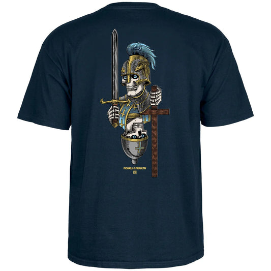 Powell Peralta Dan Corrigan Chess Skulls Tee - Navy