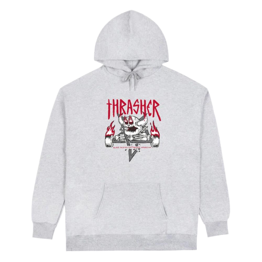 Thrasher x Toy Machine Hoody Monster-Gram	Ash Grey