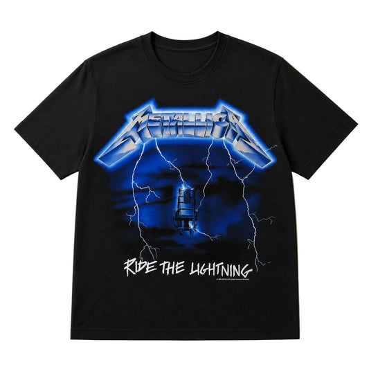 Metallica Ride The Lightning Tracks T-Shirt - Black
